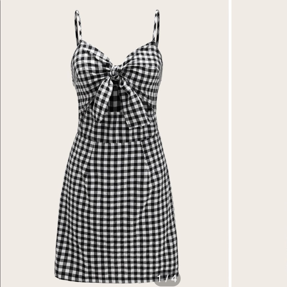 Gingham cami dress